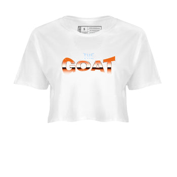 Crazy 8 Team Orange shirt to match jordans The Goat sneaker tees Adidas Crazy 8 Team Orange SNRT Sneaker Release Tees White 2 Crop T-Shirt