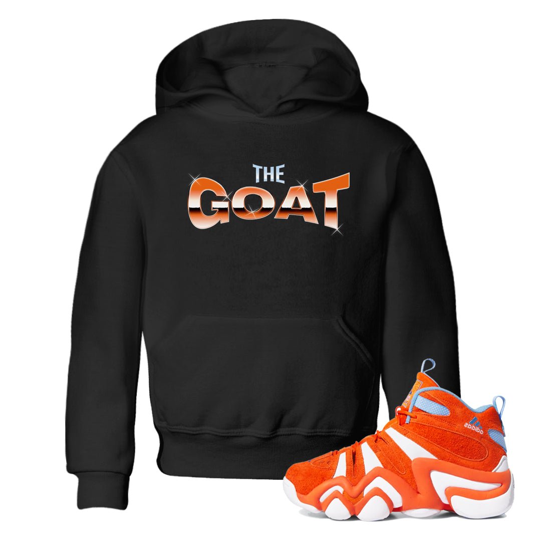 Crazy 8 Team Orange shirt to match jordans The Goat sneaker tees Adidas Crazy 8 Team Orange SNRT Sneaker Release Tees Baby Toddler Black 1 T-Shirt