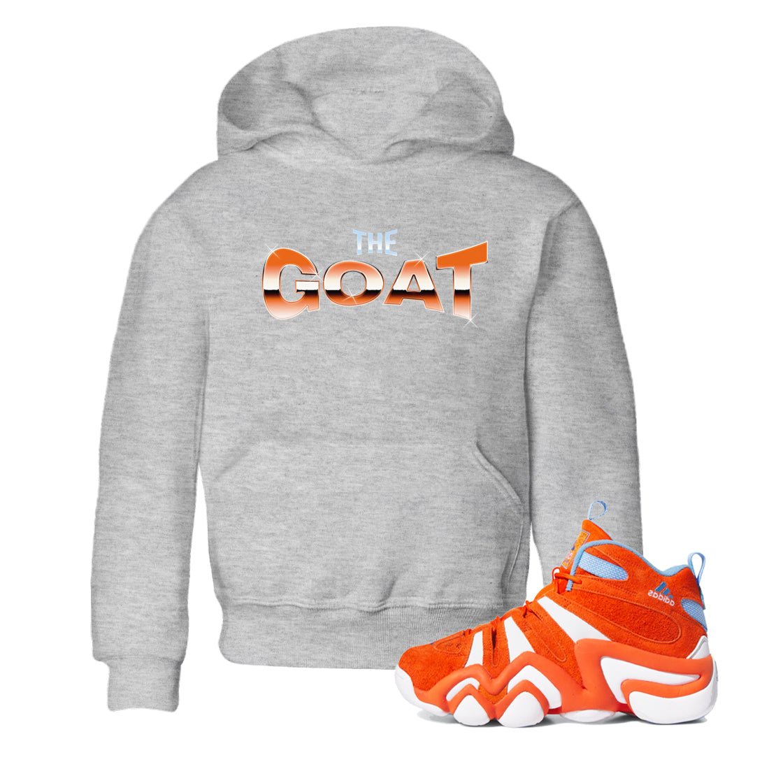 Crazy 8 Team Orange shirt to match jordans The Goat sneaker tees Adidas Crazy 8 Team Orange SNRT Sneaker Release Tees Baby Toddler Heather Grey 1 T-Shirt