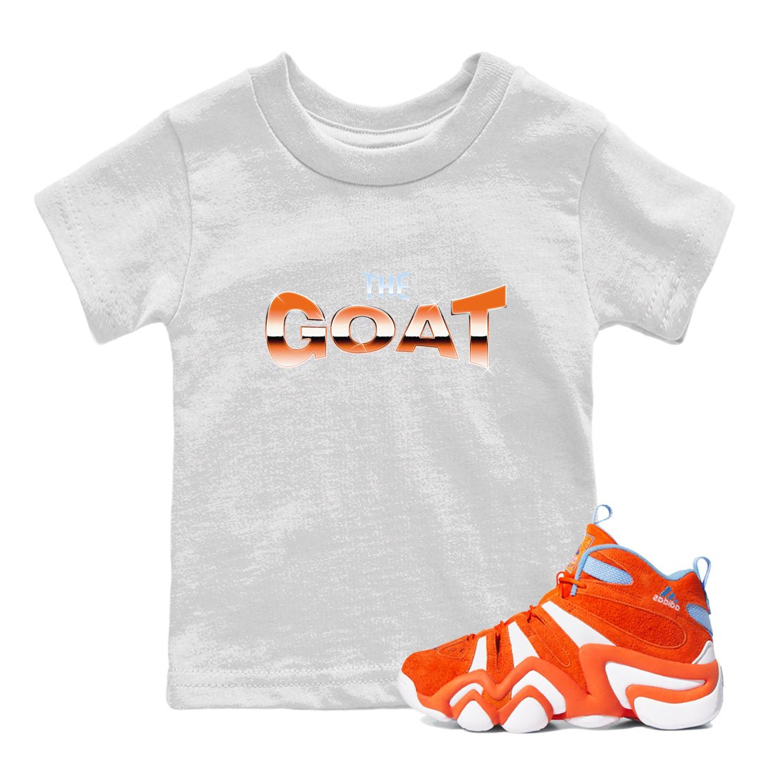 Crazy 8 Team Orange shirt to match jordans The Goat sneaker tees Adidas Crazy 8 Team Orange SNRT Sneaker Release Tees Baby Toddler White 1 T-Shirt