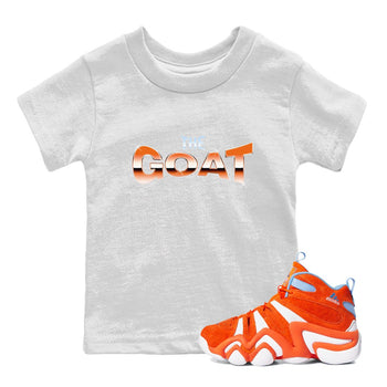 Crazy 8 Team Orange shirt to match jordans The Goat sneaker tees Adidas Crazy 8 Team Orange SNRT Sneaker Release Tees Baby Toddler White 1 T-Shirt