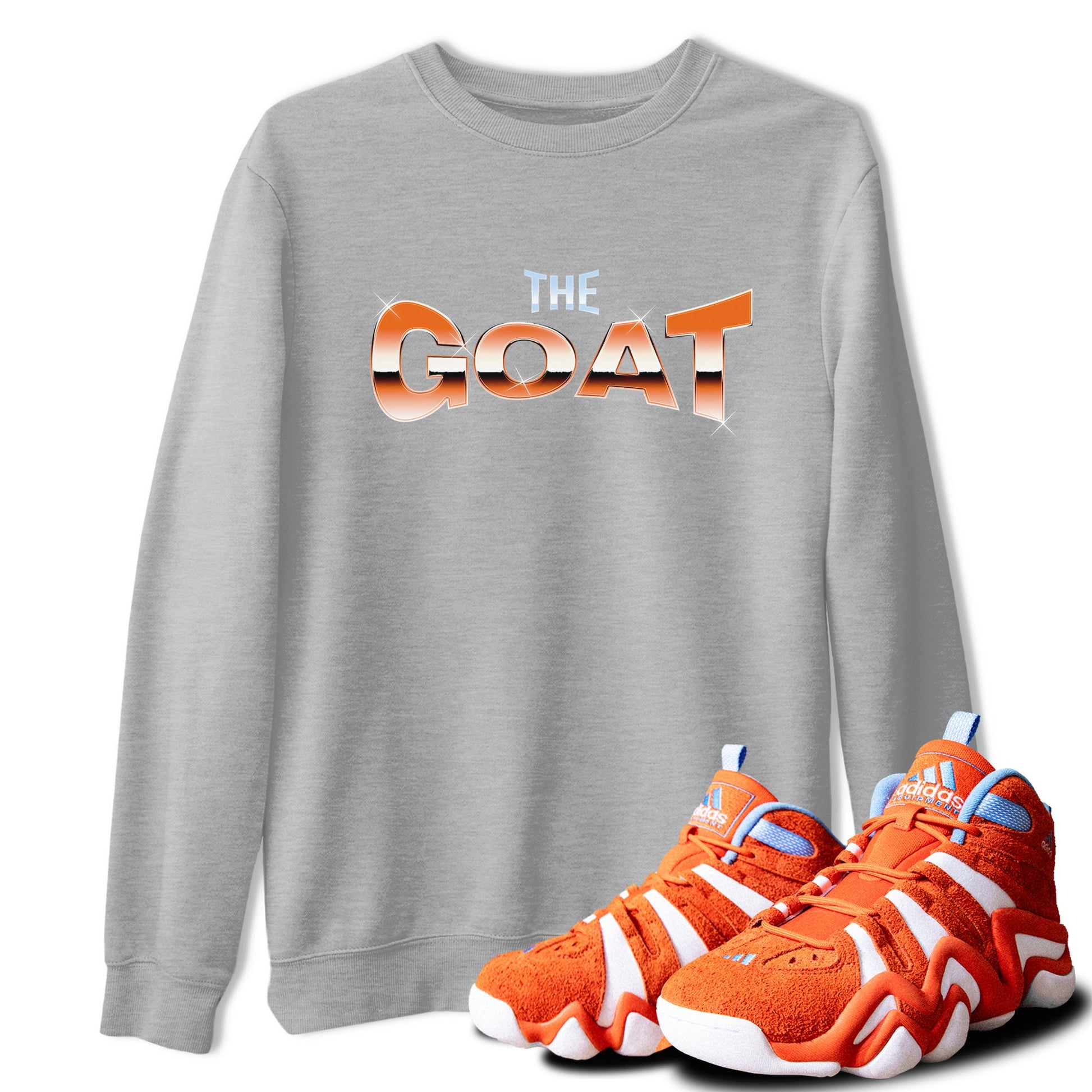 Crazy 8 Team Orange shirt to match jordans The Goat sneaker tees Adidas Crazy 8 Team Orange SNRT Sneaker Release Tees Unisex Heather Grey 1 T-Shirt