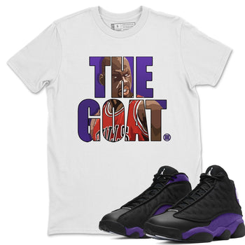 Jordan 13 Court Purple Sneaker Match Tees The Goat Sneaker Tees Jordan 13 Court Purple Sneaker Release Tees Unisex Shirts