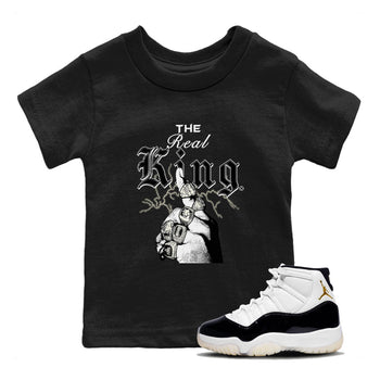 11s Gratitude shirt to match jordans The Real King sneaker tees Air Jordan 11 Gratitude SNRT Sneaker Tees Baby Toddler Black 1 T-Shirt