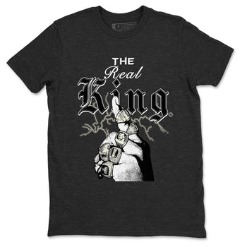 11s Gratitude shirt to match jordans The Real King sneaker tees Air Jordan 11 Retro Gratitude SNRT Sneaker Tees Streetwear Casual Fit Charcoal Heather 2 T-Shirt