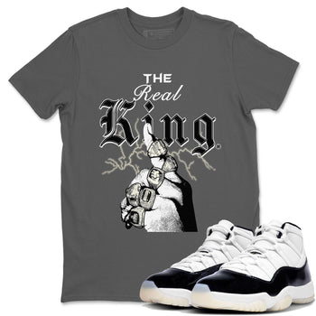 11s Gratitude shirt to match jordans The Real King sneaker tees Air Jordan 11 Retro Gratitude SNRT Sneaker Tees Streetwear Casual Fit Cool Grey 1 T-Shirt