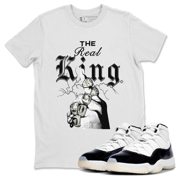 11s Gratitude shirt to match jordans The Real King sneaker tees Air Jordan 11 Retro Gratitude SNRT Sneaker Tees Streetwear Casual Fit White 1 T-Shirt