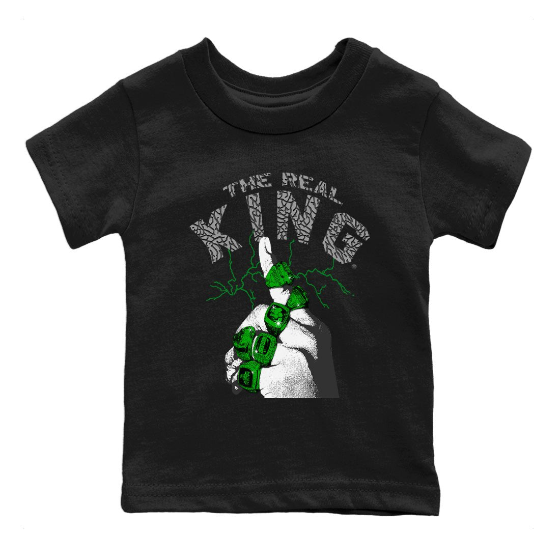 Air Jordan 3 Lucky Green The Real King Baby and Kids Sneaker Tees Jordan 3 Retro Lucky Green Kids Sneaker Tees Size Chart