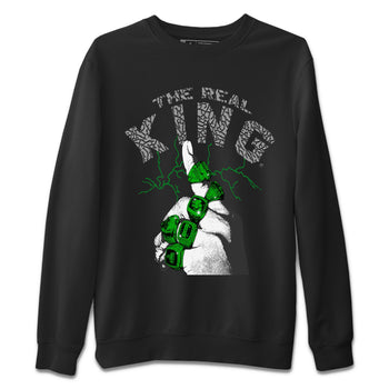 Air Jordan 3 Lucky Green Sneaker Match Tees The Real King Sneaker Tees Jordan 3 Retro Lucky Green Sneaker Release Tees Unisex Shirts Black 2