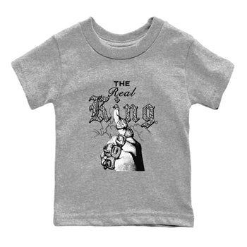 3s Retro Off Noir shirt to match jordans The Real King sneaker tees Air Jordan 3 Off Noir SNRT Sneaker Tees Baby Toddler Heather Grey 2 T-Shirt