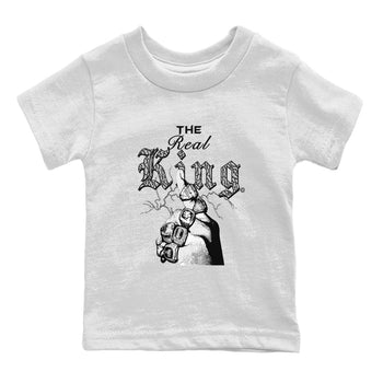 3s Retro Off Noir shirt to match jordans The Real King sneaker tees Air Jordan 3 Off Noir SNRT Sneaker Tees Baby Toddler White 2 T-Shirt