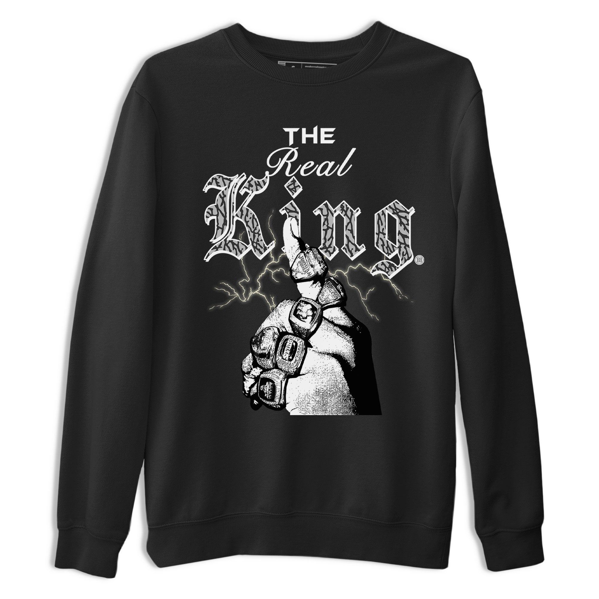 3s Retro Off Noir shirt to match jordans The Real King sneaker tees Air Jordan 3 Off Noir SNRT Sneaker Tees Streetwear Casual Fit Black 2 T-Shirt