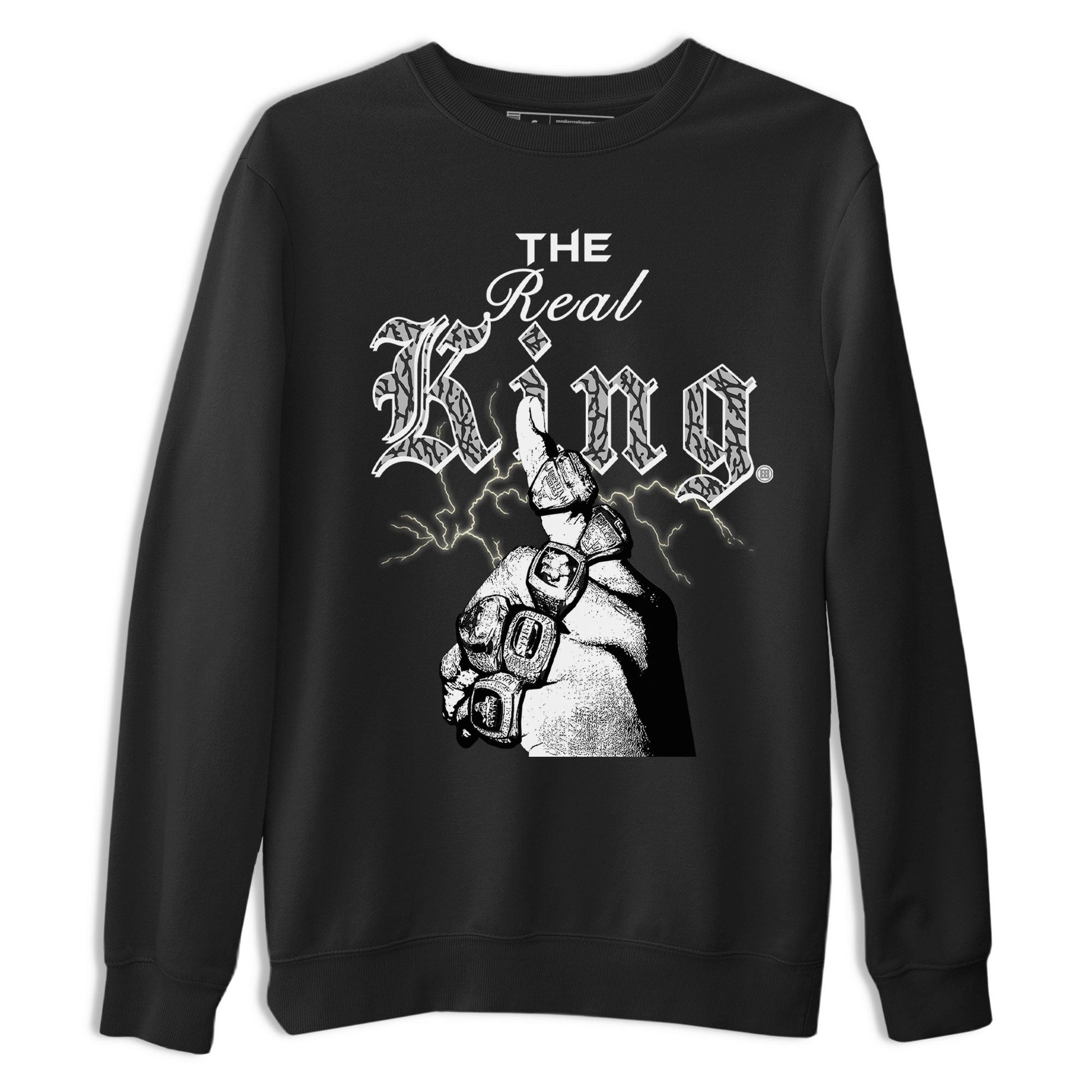 3s Retro Off Noir shirt to match jordans The Real King sneaker tees Air Jordan 3 Off Noir SNRT Sneaker Tees Streetwear Casual Fit Black 2 T-Shirt