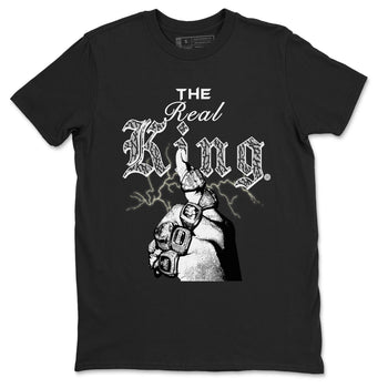 3s Retro Off Noir shirt to match jordans The Real King sneaker tees Air Jordan 3 Off Noir SNRT Sneaker Tees Streetwear Casual Fit Black 2 T-Shirt