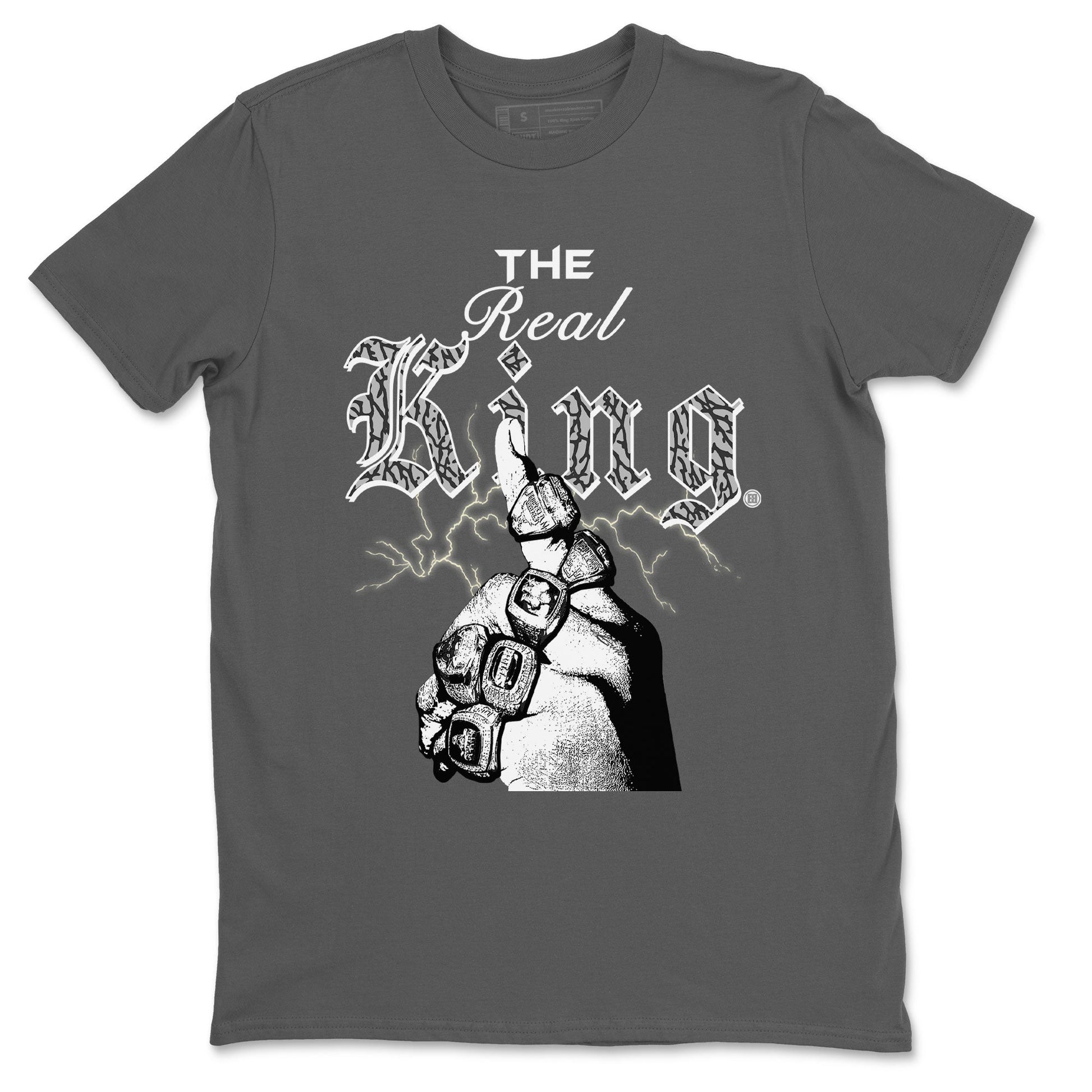 3s Retro Off Noir shirt to match jordans The Real King sneaker tees Air Jordan 3 Off Noir SNRT Sneaker Tees Streetwear Casual Fit Cool Grey 2 T-Shirt