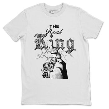 3s Retro Off Noir shirt to match jordans The Real King sneaker tees Air Jordan 3 Off Noir SNRT Sneaker Tees Streetwear Casual Fit White 2 T-Shirt