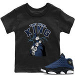 Jordan 13 Brave Blue Sneaker Match Tees The Real King Sneaker Tees Jordan 13 Brave Blue Sneaker Release Tees Kids Shirts