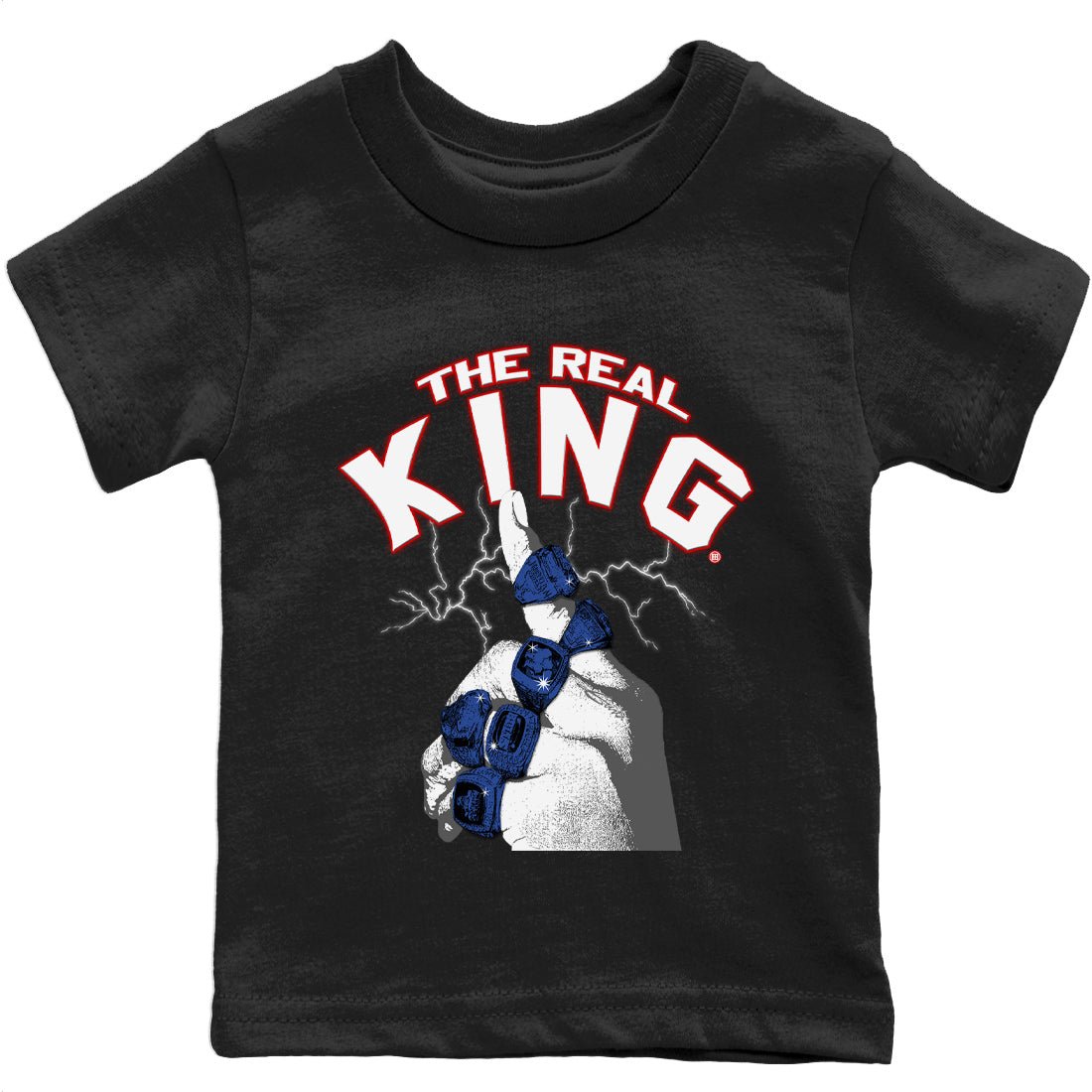 Jordan 13 French Blue Sneaker Match Tees The Real King Sneaker Tees Jordan 13 French Blue Sneaker Release Tees Kids Shirts