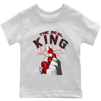 Jordan 3 Fire Red Sneaker Match Tees The Real King Sneaker Tees Jordan 3 Fire Red Sneaker Release Tees Kids Shirts
