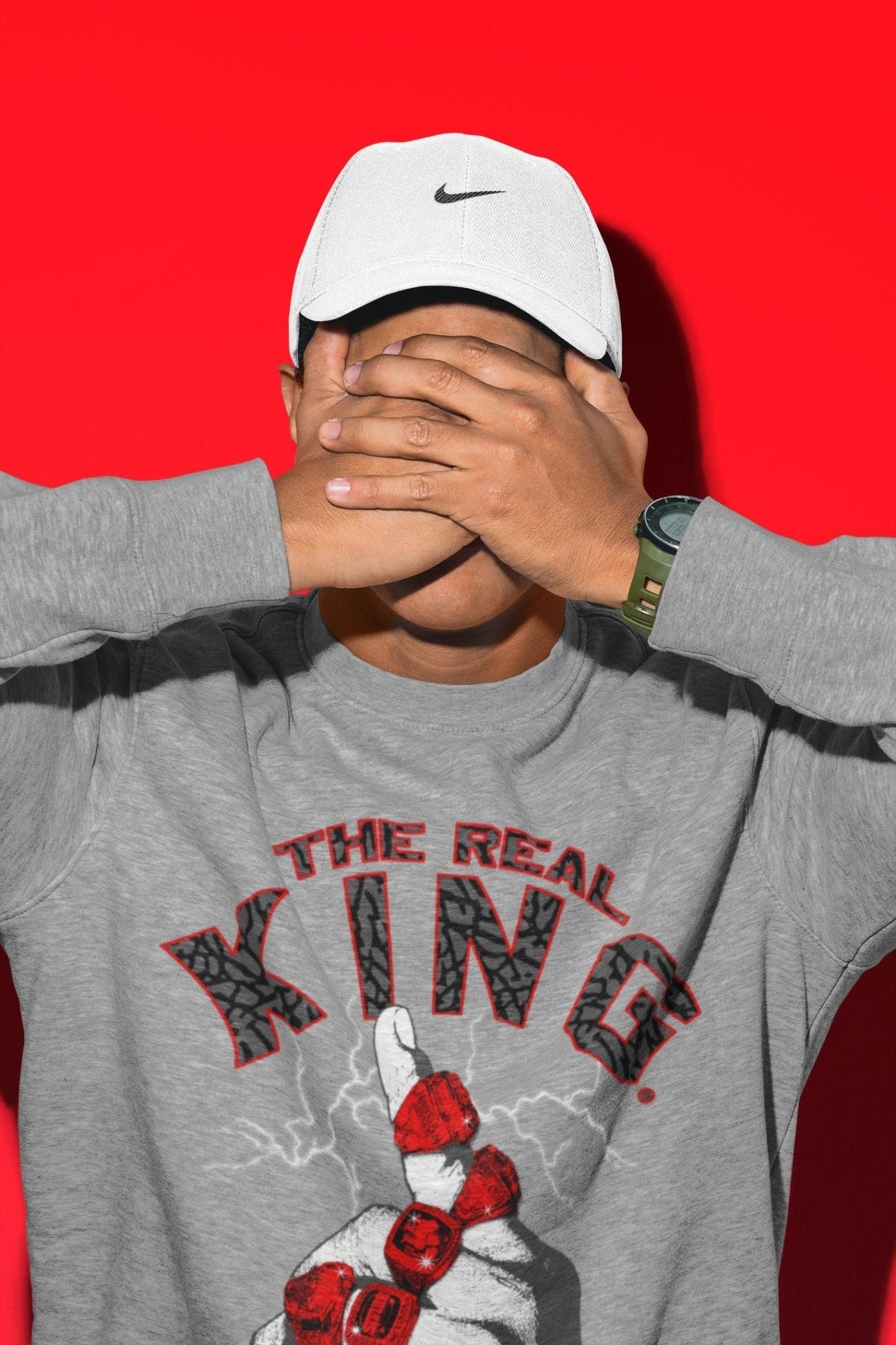 Jordan 3 Fire Red Sneaker Match Tees The Real King Sneaker Tees Jordan 3 Fire Red Sneaker Release Tees Unisex Shirts