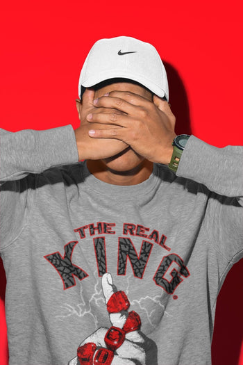 Jordan 3 Fire Red Sneaker Match Tees The Real King Sneaker Tees Jordan 3 Fire Red Sneaker Release Tees Unisex Shirts