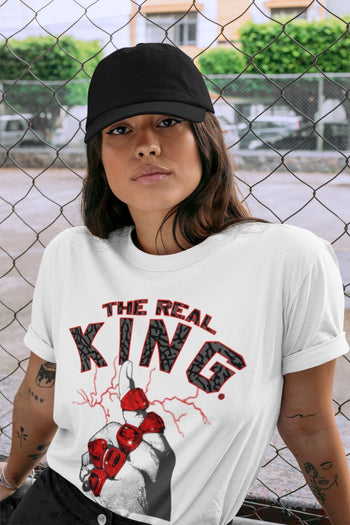 Jordan 3 Fire Red Sneaker Match Tees The Real King Sneaker Tees Jordan 3 Fire Red Sneaker Release Tees Unisex Shirts