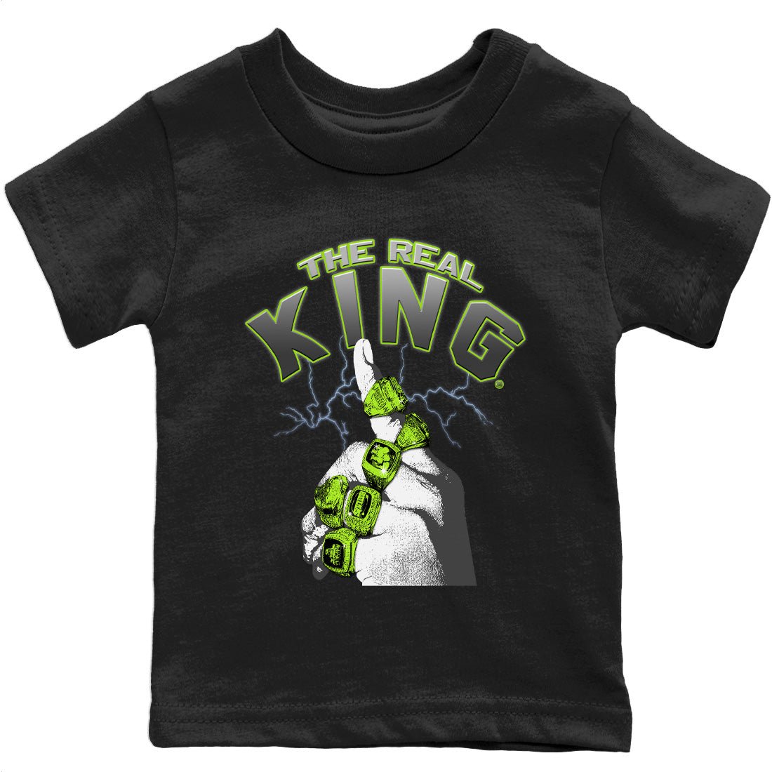 Jordan 5 Green Bean Sneaker Match Tees The Real King Sneaker Tees Jordan 5 Green Bean Sneaker Release Tees Kids Shirts