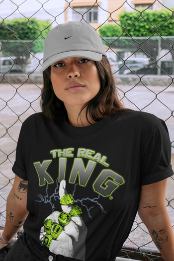 Jordan 5 Green Bean Sneaker Match Tees The Real King Sneaker Tees Jordan 5 Green Bean Sneaker Release Tees Unisex Shirts