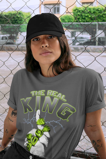 Jordan 5 Green Bean Sneaker Match Tees The Real King Sneaker Tees Jordan 5 Green Bean Sneaker Release Tees Unisex Shirts