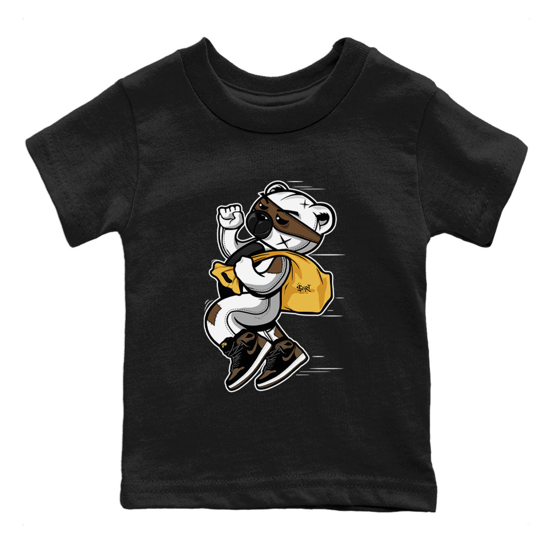 Air Jordan 1 Palomino shirt to match jordans Thief Bear sneaker tees Crew Neck Jordan 1 Retro High OG Palomino SNRT Sneaker Release Tees Baby Toddler Black 2 T-Shirt