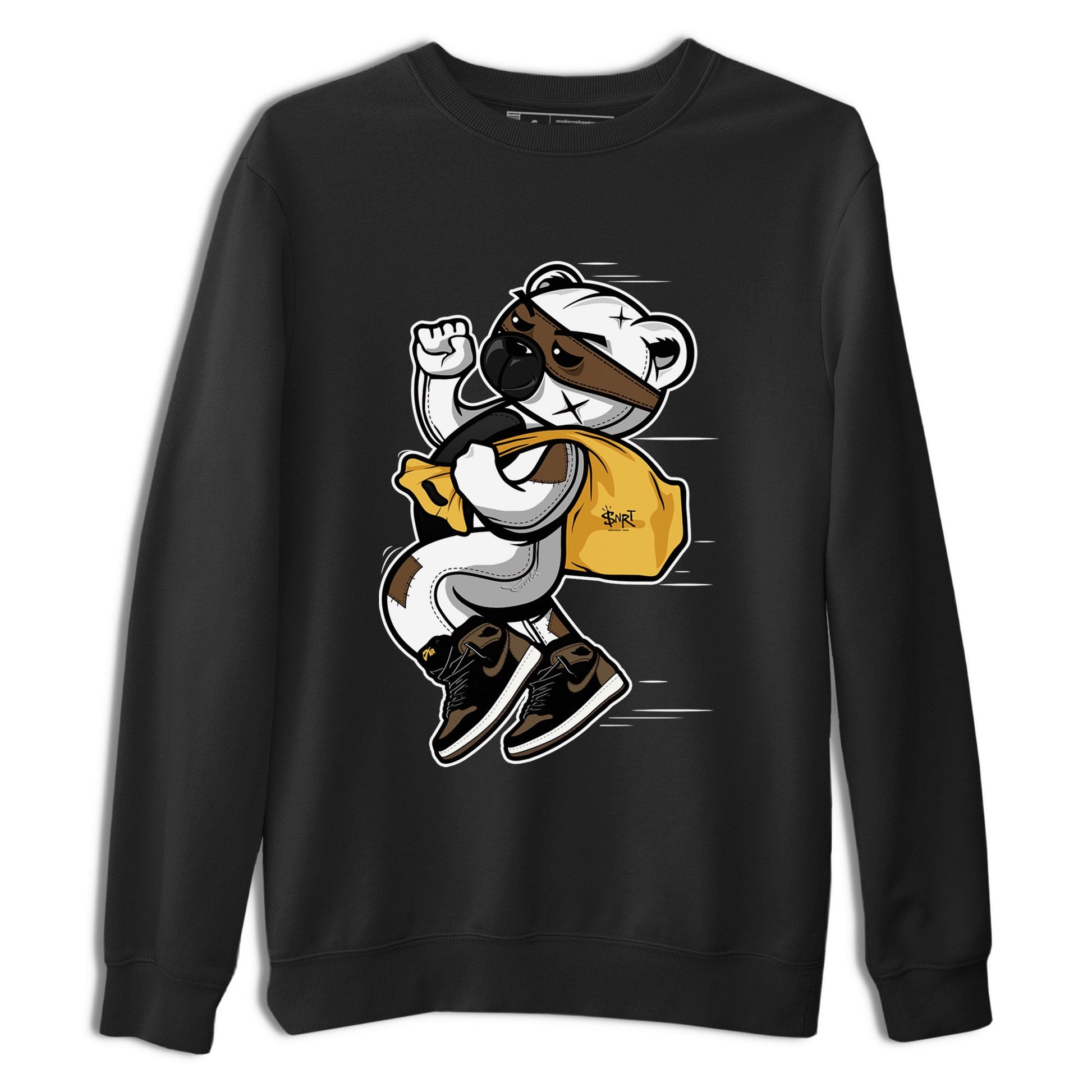 Air Jordan 1 Palomino shirt to match jordans Thief Bear sneaker tees Crew Neck Jordan 1 Retro High OG Palomino SNRT Sneaker Release Tees Unisex Casual Shirts Black 2 T-Shirt