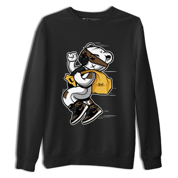 Air Jordan 1 Palomino shirt to match jordans Thief Bear sneaker tees Crew Neck Jordan 1 Retro High OG Palomino SNRT Sneaker Release Tees Unisex Casual Shirts Black 2 T-Shirt