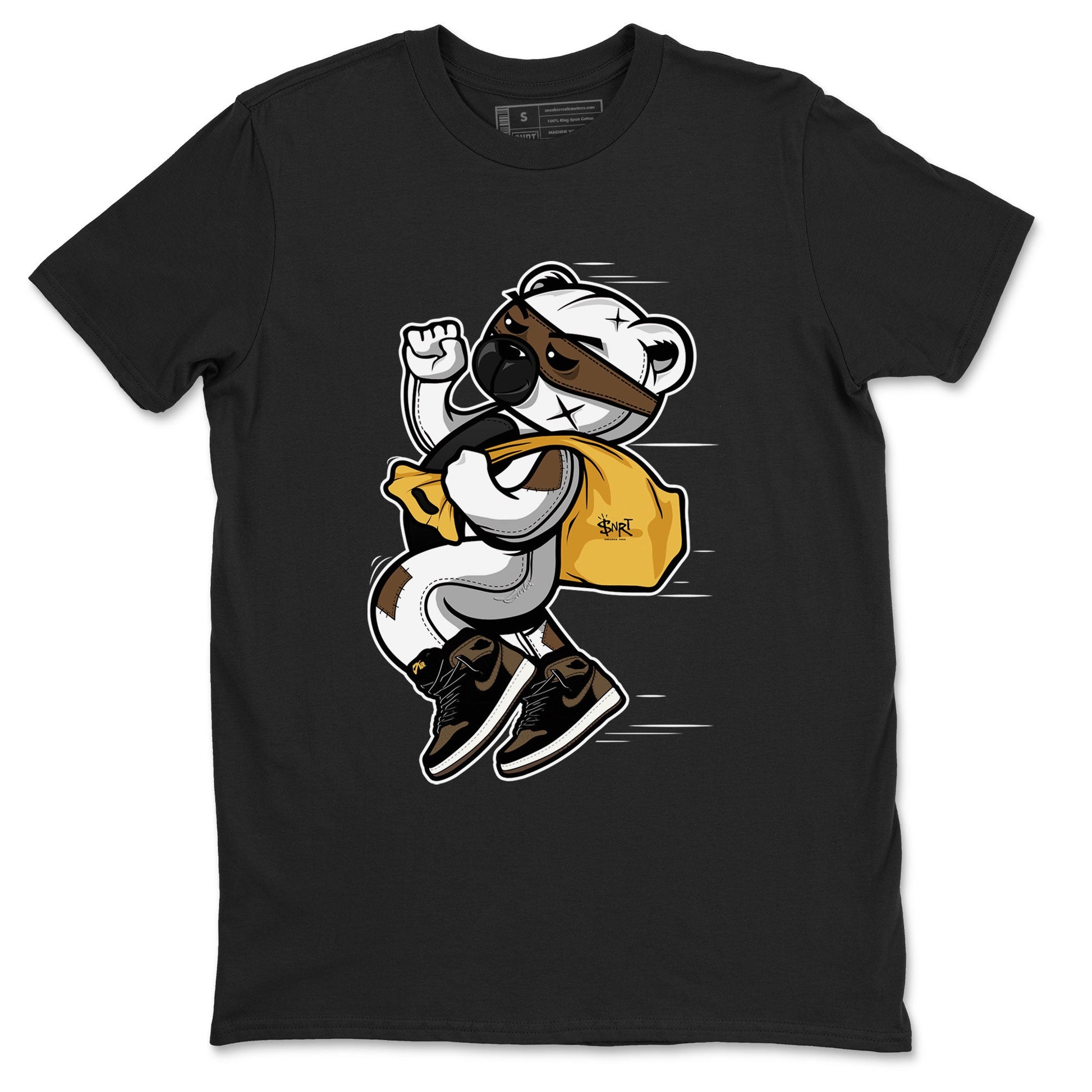 Air Jordan 1 Palomino shirt to match jordans Thief Bear sneaker tees Crew Neck Jordan 1 Retro High OG Palomino SNRT Sneaker Release Tees Unisex Casual Shirts Black 2 T-Shirt