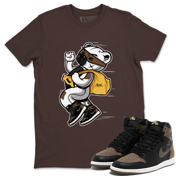 Air Jordan 1 Palomino shirt to match jordans Thief Bear sneaker tees Crew Neck Jordan 1 Retro High OG Palomino SNRT Sneaker Release Tees Unisex Casual Shirts Dark Chocolate 1 T-Shirt
