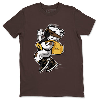 Air Jordan 1 Palomino shirt to match jordans Thief Bear sneaker tees Crew Neck Jordan 1 Retro High OG Palomino SNRT Sneaker Release Tees Unisex Casual Shirts Dark Chocolate 2 T-Shirt