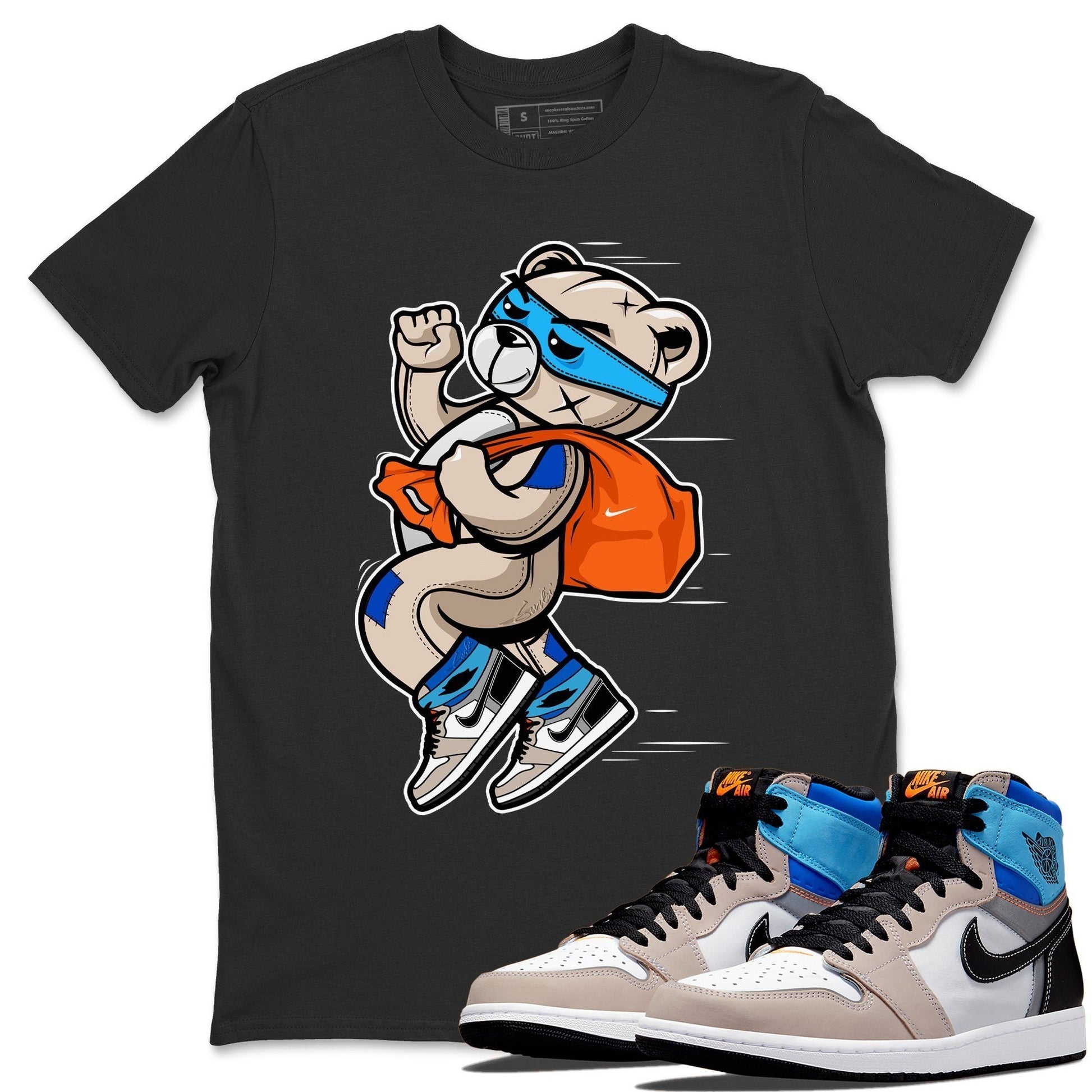 Jordan 1 Prototype Sneaker Match Tees Thief Bear Sneaker Tees Jordan 1 Prototype Sneaker Release Tees Unisex Shirts