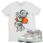 Jordan 1 Seafoam Sneaker Match Tees Thief Bear Sneaker Tees Jordan 1 Seafoam Sneaker Release Tees Unisex Shirts