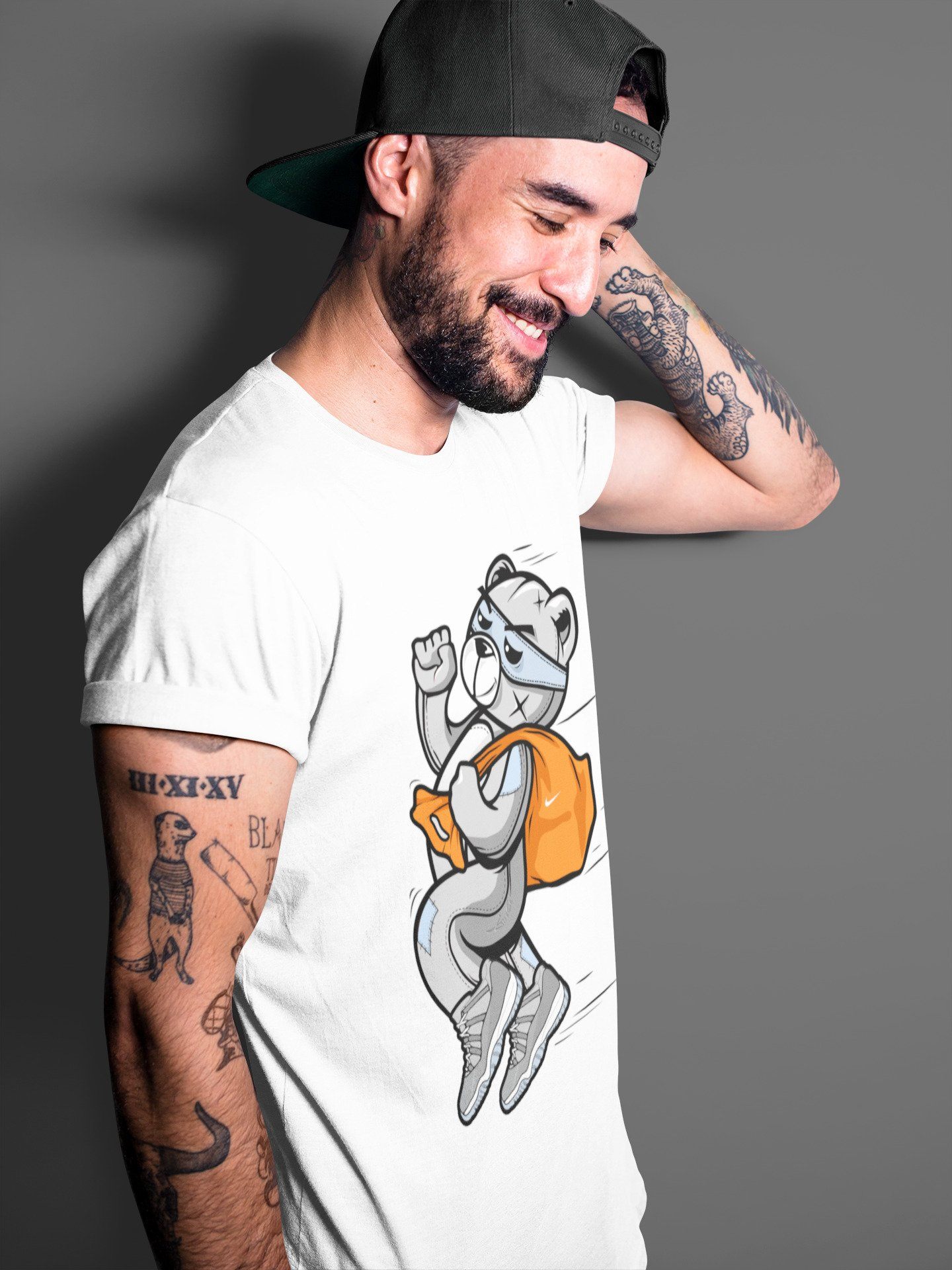 Jordan 11 Cool Grey Sneaker Match Tees Thief Bear Sneaker Tees Jordan 11 Cool Grey Sneaker Release Tees Unisex Shirts