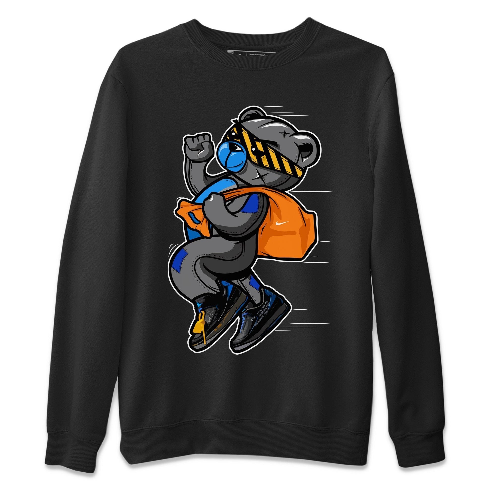 Jordan 2 OFF-WHITE Black Blue Sneaker Match Tees Thief Bear Sneaker Tees Jordan 2 OFF-WHITE Black Blue Sneaker Release Tees Unisex Shirts