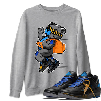 Jordan 2 OFF-WHITE Black Blue Sneaker Match Tees Thief Bear Sneaker Tees Jordan 2 OFF-WHITE Black Blue Sneaker Release Tees Unisex Shirts