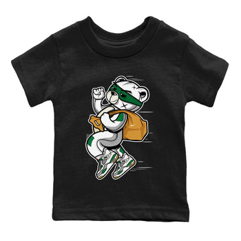 Air Jordan 4 Pine Green Thief Bear Baby and Kids Sneaker Tees Nike SB Air Jordan 4 Pine Green Kids Sneaker Tees Washing and Care Tip
