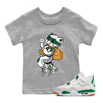 Air Jordan 4 Pine Green Thief Bear Baby and Kids Sneaker Tees Nike SB Air Jordan 4 Pine Green Kids Sneaker Tees Size Chart