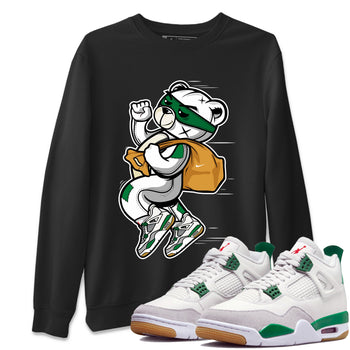 Air Jordan 4 Pine Green Thief Bear Crew Neck Sneaker Tees Nike SB Air Jordan 4 Pine Green Sneaker T-Shirts Washing and Care Tip