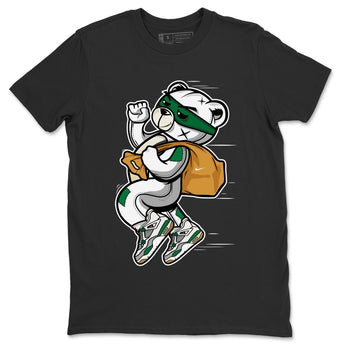 Jordan 4 Pine Green SB Sneaker Match Tees Thief Bear Sneaker Tees Nike SB Air Jordan 4 Pine Green Sneaker Tees Sneaker Release Shirts Unisex Shirts Black 2