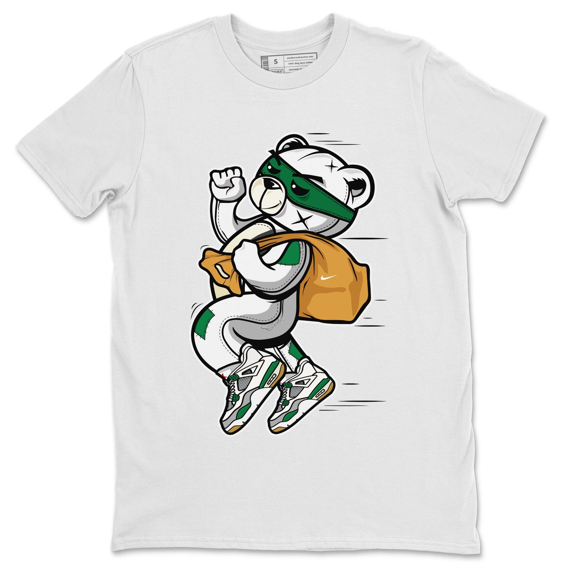 Air Jordan 4 Pine Green Sneaker Match Tees Thief Bear Sneaker Tees Nike SB Air Jordan 4 Pine Green Sneaker Release Tees Unisex Shirts White 2