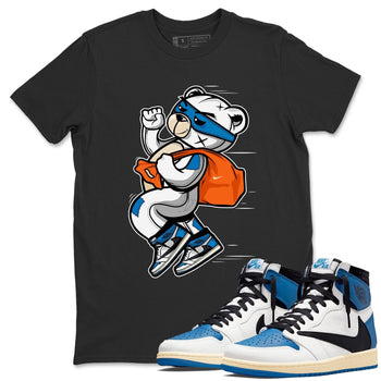 Jordan 1 Travis Scott Fragment Sneaker Match Tees Thief Bear Sneaker Tees Jordan 1 Travis Scott Fragment Sneaker Release Tees Unisex Shirts