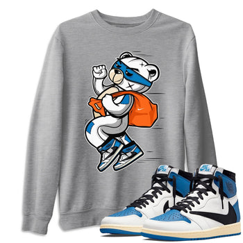 Jordan 1 Travis Scott Fragment Sneaker Match Tees Thief Bear Sneaker Tees Jordan 1 Travis Scott Fragment Sneaker Release Tees Unisex Shirts