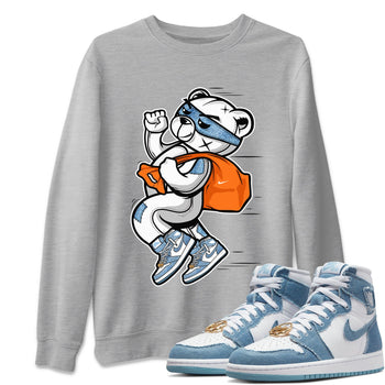 Jordan 1 Denim Sneaker Match Tees Thief Bear Sneaker Tees Jordan 1 Denim Sneaker Release Tees Unisex Shirts
