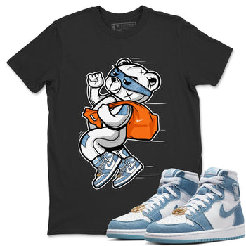Jordan 1 Denim Sneaker Match Tees Thief Bear Sneaker Tees Jordan 1 Denim Sneaker Release Tees Unisex Shirts