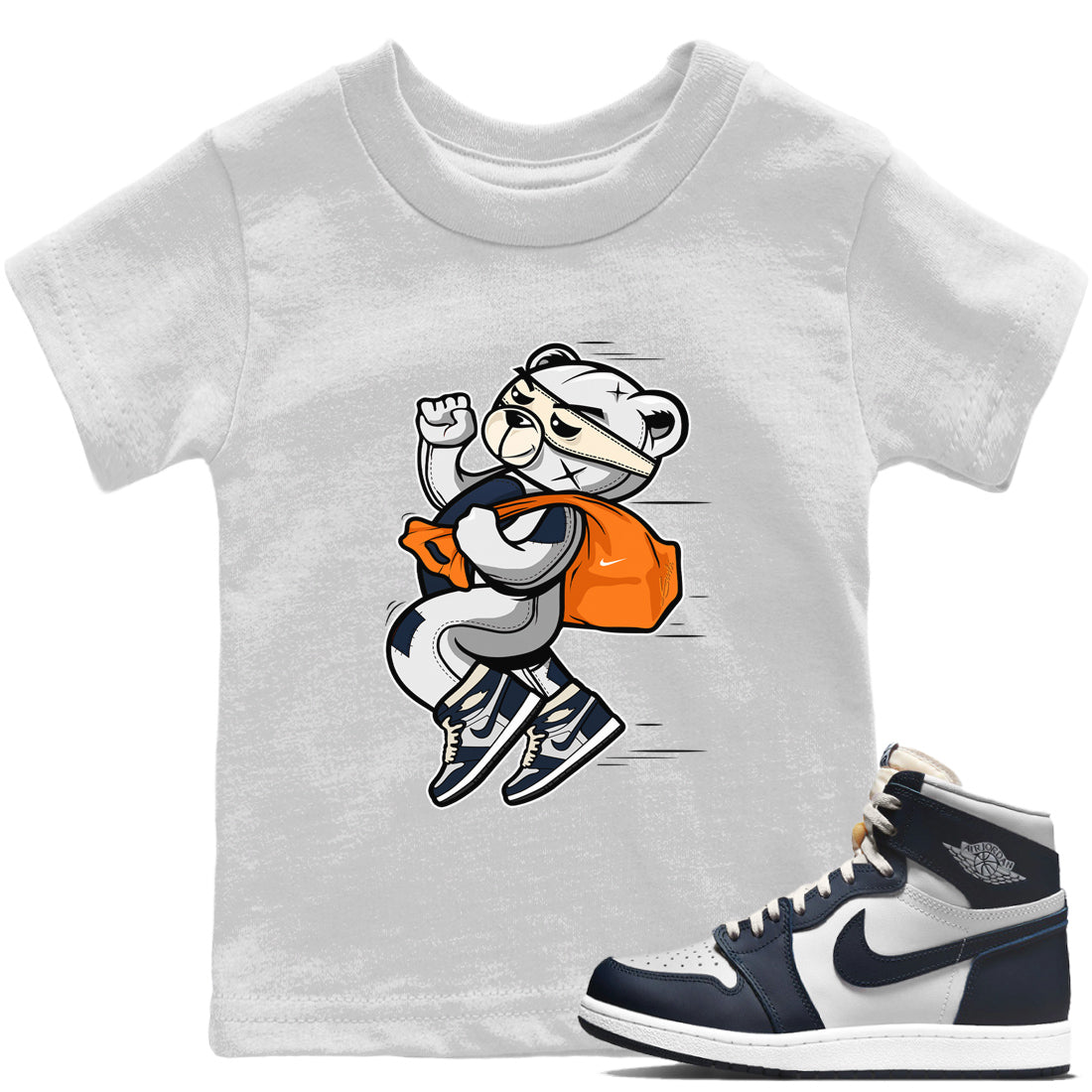 Jordan 1 85 Georgetown Sneaker Match Tees Thief Bear Sneaker Tees Jordan 1 85 Georgetown Sneaker Release Tees Kids Shirts